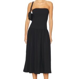 Strapless Corset Midi Dress